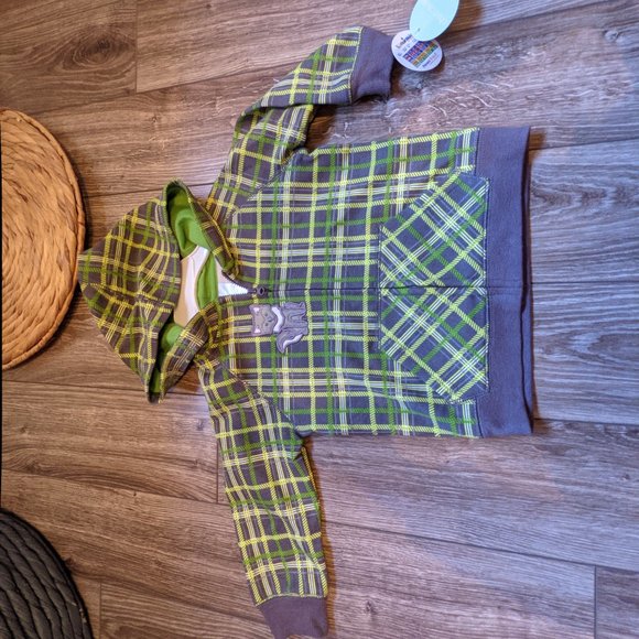 NWT Baby Boy (6-12M) - CHEROKEE 2pcs. Plaid Hoodie Set - Picture 4 of 8